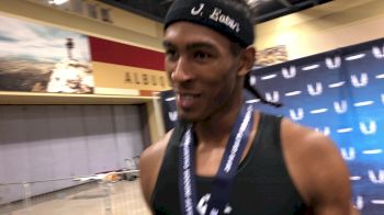 Jarret Eaton after winning the 60H US title