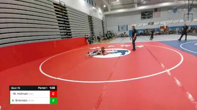 100 lbs Quarterfinal - Wes Holman, Glenrock Wrestling Club vs Austin Brennan, High Plains Thunder Wrestling Club