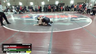 170 lbs Quarterfinal - Seiya Thompson, Bishop Kelly vs Ezekiel McEwen, Capital