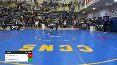 160 lbs Semifinal - Dylan Evans, Chartiers Valley vs Alessio Perentin, Delbarton-NJ