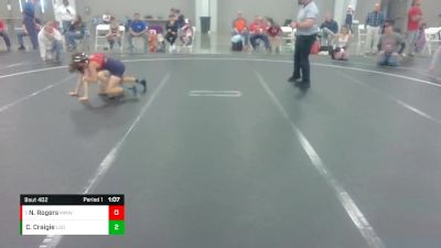 72 lbs Quarterfinal - Nicholas Rogers, Midlothian Miners Wrestling Club vs Cam Craigie, VA Patriots