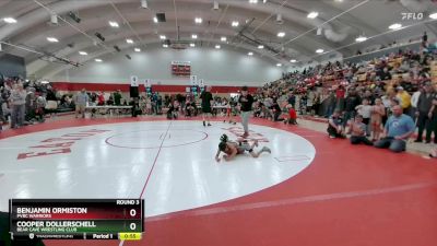 58-63 lbs Round 3 - Benjamin Ormiston, PVBC Warriors vs Cooper Dollerschell, Bear Cave Wrestling Club