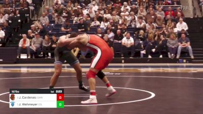 197 lbs Quarterfinal - Jacob Cardenas, Cornell vs Jack Wehmeyer, Columbia