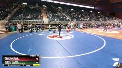 49 lbs Cons. Round 2 - Trae Campos, Green River Grapplers vs Kyson Faupel, Top Of The Rock Wrestling Club