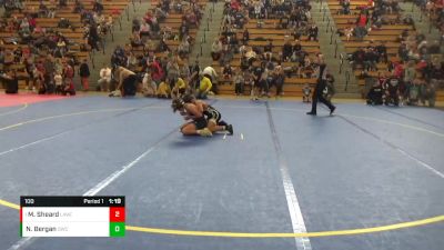 100 lbs Quarterfinal - Martez `Phenom` Sheard, LaCrosse Area Wrestlers (LAW) vs Noah Bergan, Outlaw Wrestling Club