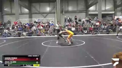 85 lbs Cons. Round 3 - Zack Olsen, Mill Valley vs Jason Perez, Falcon Empire