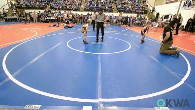 55 lbs Round Of 32 - Jasper Haff, Wagoner Takedown Club vs Liam Foster, Warner Eagles Youth Wrestling