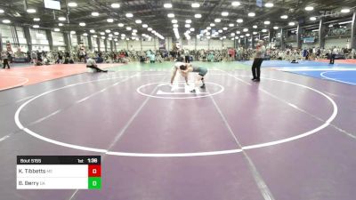 132 lbs Round Of 128 - Karson Tibbetts, ME vs Bregan Berry, GA