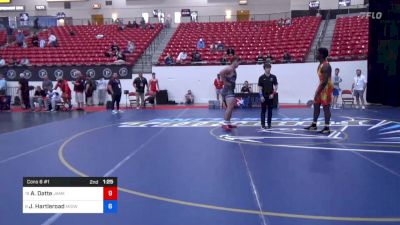 110 kg Cons 8 #1 - Abraham Datte, James Monroe High School Wrestling vs James Hartleroad, Midwest Regional Training Center