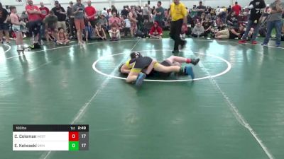 100 lbs Pools - Caden Coleman, West Virginia Wild vs Edward Kelwaski, Grindhouse W.C.