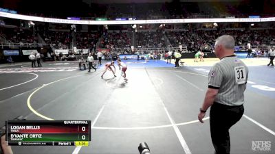 II-102 lbs Quarterfinal - D`vante Ortiz, Tamarac vs Logan Bellis, Tioga