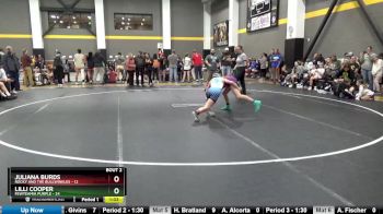 100 lbs Round 1 (4 Team) - Juliana Burds, Rocky And The Bullwinkles vs Lilli Cooper, FEWTeamIA Purple