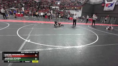 72 lbs Quarterfinal - Karter Washington, Big Foot WC vs Jameson Schoen, Holmen Wrestling Club