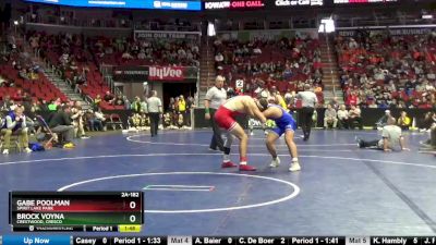 2A-182 lbs Cons. Round 2 - Gabe Poolman, Spirit Lake Park vs Brock Voyna, Crestwood, Cresco