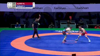 65 kg Haji Aliyev, AZE vs Islam Dudaev, ALB