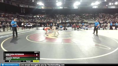 5A 98 lbs Cons. Semi - Mason Motley, Meridian vs Greyson Peterson, Madison