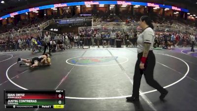 1A 120 lbs Quarterfinal - Justin Contreras, Suwannee vs Gian Ortiz, Jensen Beach