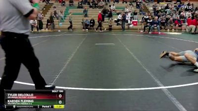 120 lbs Semifinal - Kaeden Fleming, Wilmington Friends H S vs Tyler Delcollo, Delaware Military Academy