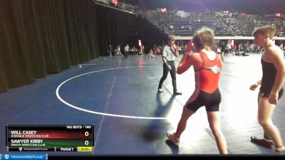 140 lbs Cons. Semi - Sawyer Kirby, Wrath Wrestling Club vs Will Casey, Dubuque Wrestling Club