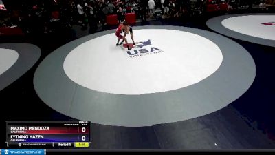 102 lbs Quarterfinal - Maximo Mendoza, California vs Lytning Hazen, California