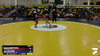 118 lbs Round 3 (6 Team) - Ellie Underwood, Mayhem WC vs Alliyah Rone, Bison Takedown Club