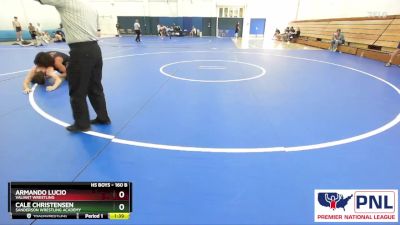 160 B Round 5 - Armando Lucio, Valiant Wrestling vs Cale Christensen, Sanderson Wrestling Academy