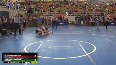 134 lbs Quarterfinal - Marshall Laishley, Cambridge vs Alejandro Reyes, Lima Shawnee