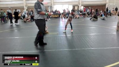 55 lbs Round 2 (6 Team) - Xander Schroeder, MI Pitbulls vs Zavery Holmes, Bad Bass