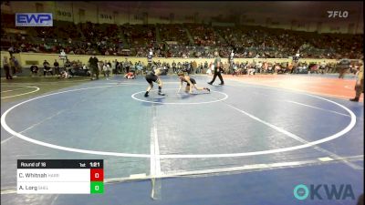 92 lbs Round Of 16 - Cam Whitnah, Harrah Little League Wrestling vs Axel Lorg, Shelton Wrestling Academy