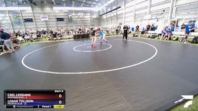 220 lbs Round 1 (16 Team) - Cael Leisgang, Wisconsin Blue vs Logan Tollison, Michigan Blue