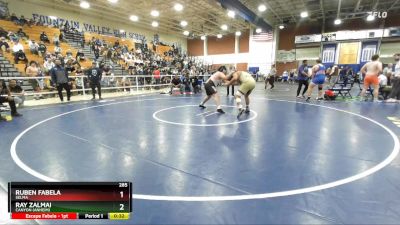 285 lbs Cons. Round 5 - Ray Zalmai, Canyon (Anheim) vs Ruben Fabela, Selma