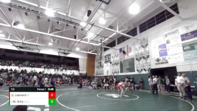 113 lbs Cons. Round 4 - Massimo Ortiz, Calvary Chapel-SA vs Cade Leonard, Redondo Union