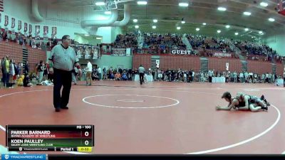 100 lbs Champ. Round 1 - Koen Paulley, Salem Lions Wrestling Club vs Parker Barnard, Rhyno Academy Of Wrestling