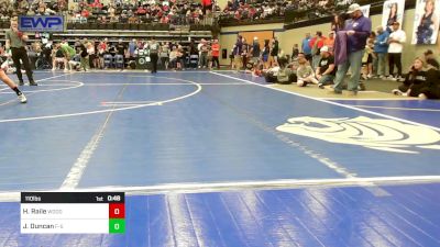 110 lbs Consolation - Henry Raile, Woodward Youth Wrestling vs John Duncan, F-5 Grappling