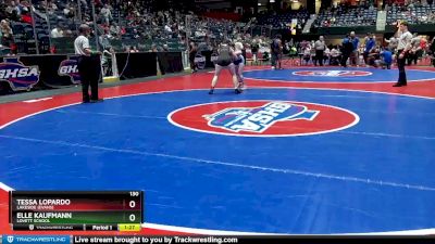 130 lbs Semifinal - Tessa Lopardo, Lakeside (Evans) vs Elle Kaufmann, Lovett School