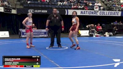 136 lbs Cons. Round 3 - Jullia Mullane, Sacred Heart vs Gianna Anaya, Emmanuel College