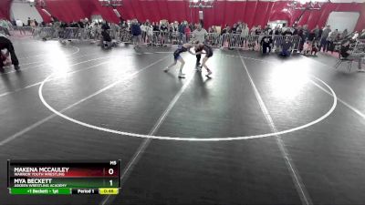 84-87 lbs Round 2 - Makena McCauley, Warrior Youth Wrestling vs Mya Beckett, Askren Wrestling Academy