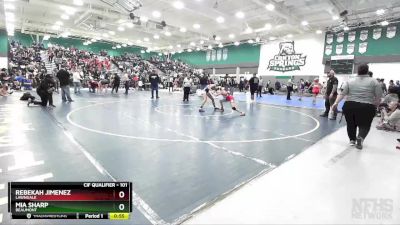 101 lbs Cons. Round 5 - Rebekah Jimenez, Lawndale vs Mia Sharp, Beaumont