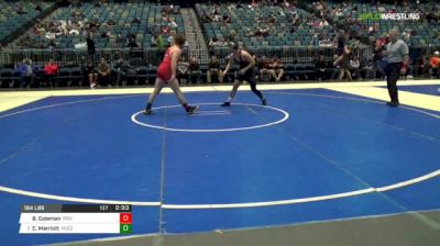 184 lbs Semifinal - Bob Coleman, UN-Oregon State vs Canten Marriott, Missouri