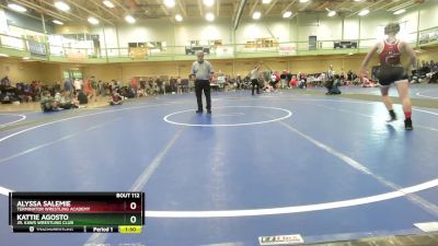 113-115 lbs Round 2 - Alyssa Salemie, Terminator Wrestling Academy vs Kattie Agosto, Jr. Kaws Wrestling Club