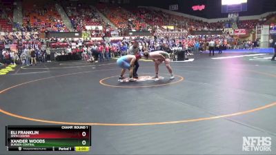 3-2-1A 215 Champ. Round 1 - Xander Woods, Burden-Central vs Eli Franklin, Smith Center