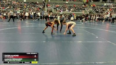 100 lbs Cons. Round 3 - Taiten Almond, Millard South vs Karson Reinhardt, Sebolt Wrestling Academy