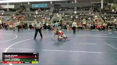 65 lbs Cons. Round 2 - Chase Campbell, Gretna Youth Wrestling vs Talon Stuart, Nebraska Boyz