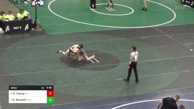 96 lbs Round Of 16 - Shane Young, Faith Christian Academy vs Keegan Bassett, Bishop McCort