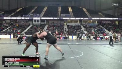 285 lbs Cons. Round 3 - Devion Murray, Olathe Raptor WC vs Graysen Cline, Kansas City Wrestling Club