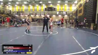 119 lbs Round 2 - Riley Watts, Siouxland Wrestling Academy vs Jared Bean, Viking Wrestling Club (IA)