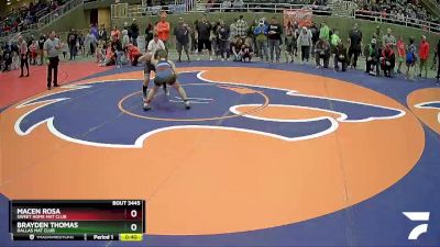 108 lbs Semifinal - Brayden Thomas, Dallas Mat Club vs Macen Rosa, Sweet Home Mat Club