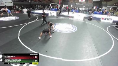 74 lbs Cons. Round 5 - Carlos Martinez, Top Dog Wrestling Club vs Elijah Neal, California