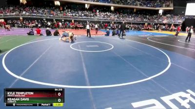 5A 215 lbs Quarterfinal - Kyle Templeton, Frisco Wakeland vs Keagan Davis, Lubbock