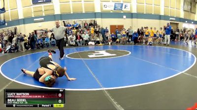 90 lbs Round 2 (10 Team) - Beau Seidel, East Noble TUF vs Lucy Watson, Indian Creek Wrestling Club (M)